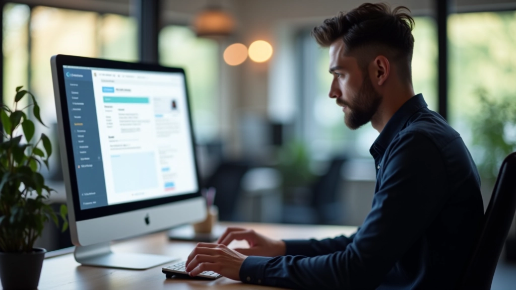Designer working on website footer layout using design software, showing multiple footer variations and prototypes on screen