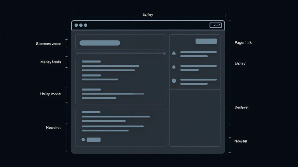 Newsletter section with annotated spacing measurements showing padding, gaps, and margins between elements