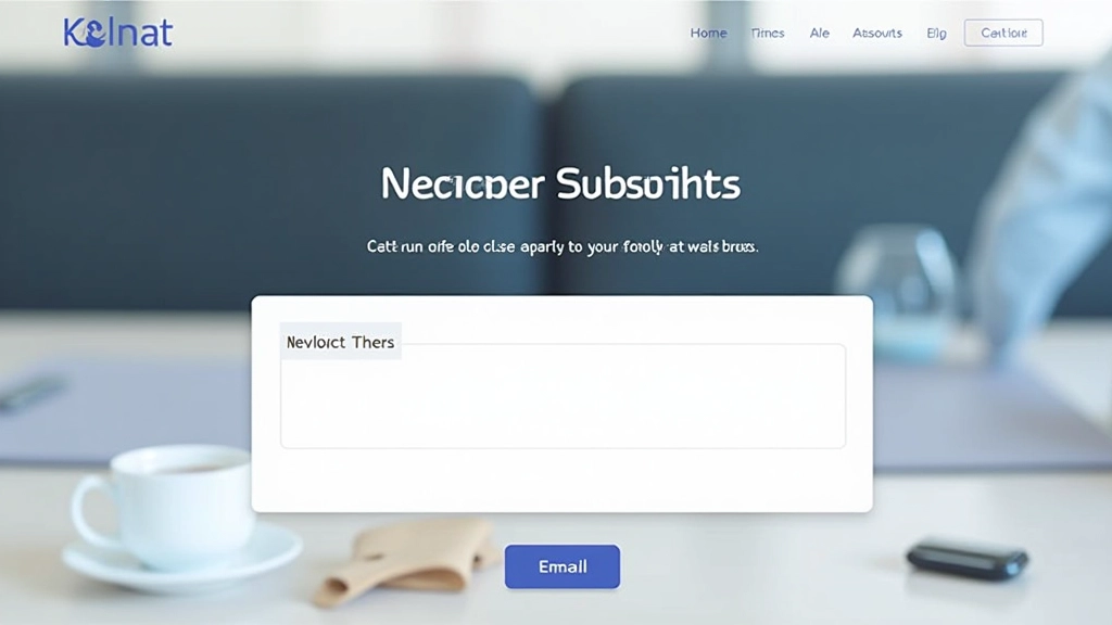 Email newsletter signup form in footer with input field, subscribe button, and text explaining newsletter benefits